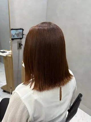 ミディアム カラー 透明感カラー/パーマ 🌀アオノアユミのヘアスタイル