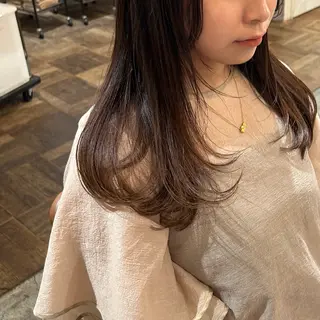 ロング 切りっぱなしボブ 大阪梅田/きょうかのヘアスタイル