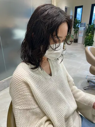 パーマ アレンジ/レトロパー マ/眉/atsumiのヘアスタイル