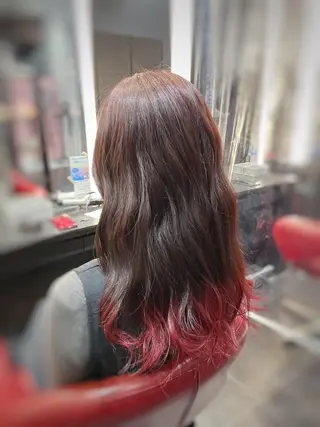 ロング ブリーチカラー✨ 駒場 笙のヘアスタイル