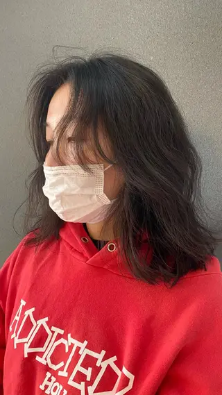 セミロング Aust hair Stella新宿所属・Yuki☺︎パーマ レイヤーカットウルフのヘアスタイル