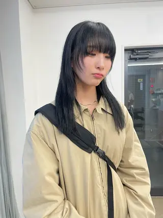 ミディアム カラー pole所属・【pole】 minaのヘアスタイル