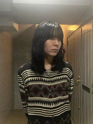 セミロング カラー メンズ ♡くすみトレンド ♡Rikutoのヘアスタイル