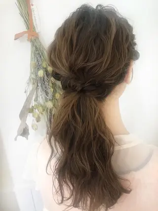 セミロング カラー ヘアアレンジ パーマ×ウルフカット koya☆のヘアスタイル