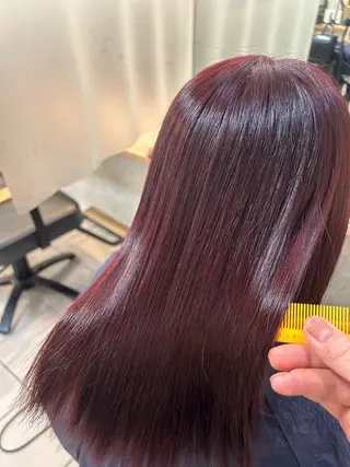 ミディアム 髪質改善ストレート/ ブリーチ／渋谷　福田のヘアスタイル