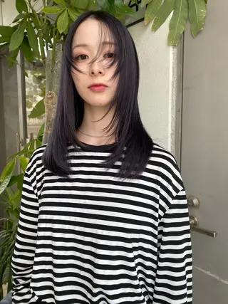 セミロング カラー 🍈yurina 福岡/パーマ🍈のヘアスタイル