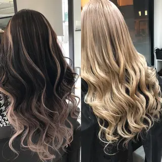 ロング カラー ヘアアレンジ alpha. カラーエクステ下妻のヘアスタイル