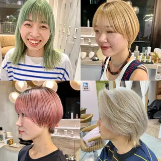 ミディアム 🩵縮毛矯正/ブリー チ/髪質改善/いつかのヘアスタイル