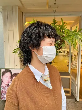 ショート パーマ BELLA阿部野 TOMOMIのヘアスタイル