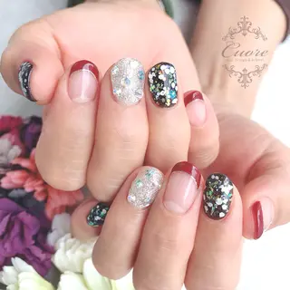 ショート ネイル Cuore谷岡紗妃/ 宮崎台のネイルデザイン