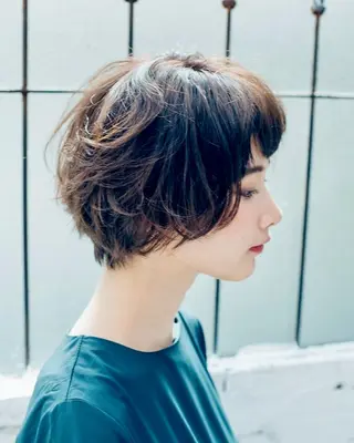 ショート カラー パーマ 松島祐介【店長／ トップディレクター】のヘアスタイル