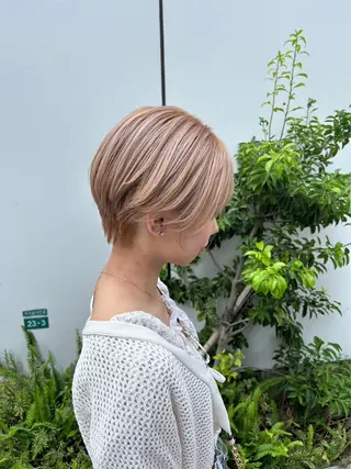 ショート カラー ハイトーンカラー/ 池袋/hitomiのヘアスタイル