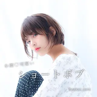 ショート カラー 顔周りレイヤー/ボブ 銀座✨中野まさひろのヘアスタイル