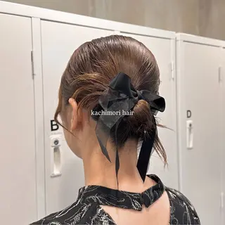 ミディアム カラー ヘアアレンジ makoto / 韓国風ヘア🎀🪄︎のヘアスタイル