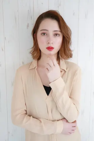 ショート カラー 赤み消しカラー /透明感カラー 上長のヘアスタイル