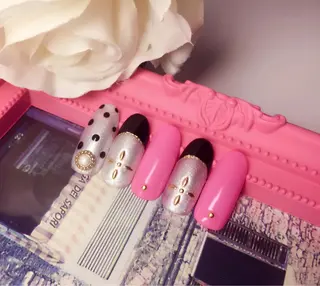 ネイル Chiara チップ長さ出しのネイルデザイン