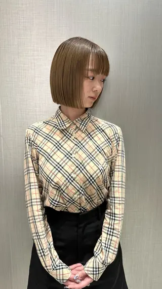 ミディアム カラー ハイトーン/ペール カラー/原宿/RENのヘアスタイル