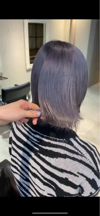 ミディアム カラー 縮毛矯正/髪質改善/ 🔥/銀座/はやとのヘアスタイル