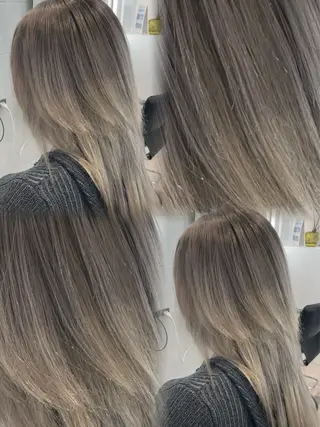 ロング カラー ONYX 表参道所属・表参道/ハイライト 髪質改善ストレートのヘアスタイル