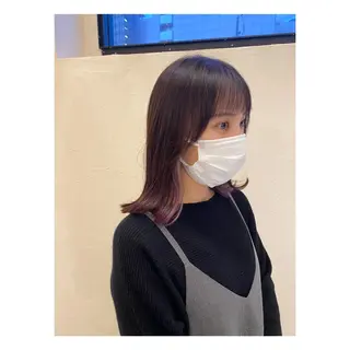 ミディアム カラー 菊池大一 溝の口パーマのヘアスタイル