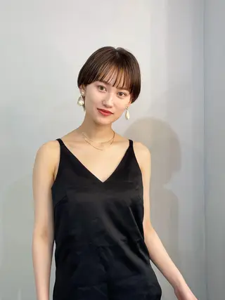 ショート カラー パーマ* 顔まわり似合わせのヘアスタイル