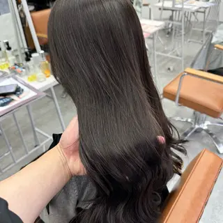 ロング カラー ヘアアレンジ ブリーチなしカラー /ベージュ/安形翔のヘアスタイル