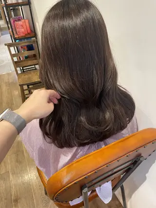 セミロング カラー ヘアアレンジ Eliss Horie所属・coco♡ 韓国hairのヘアスタイル