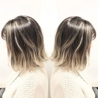 カラー ショートヘア💫 ハイトーン西田拓馬のヘアスタイル