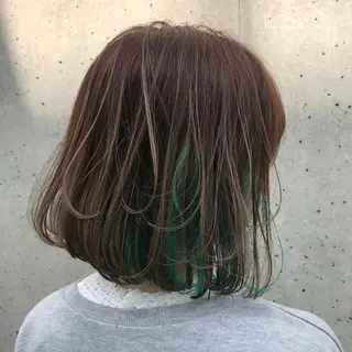 ショート カラー ヘアアレンジ 韓国レイヤー/ミルク ティー🦋高橋　暖のヘアスタイル