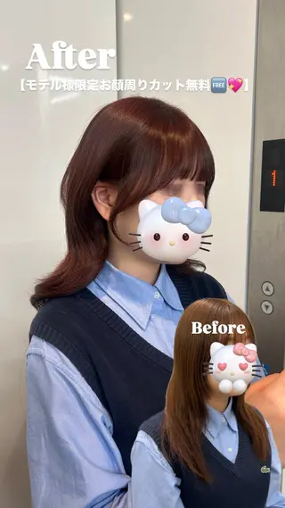 ロング カラー 💖原宿/韓国ヘア 顔周りカット/Rioのヘアスタイル