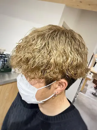 カラー パーマ メンズ メンズブリーチカラー /パーマ ごーた立川のヘアスタイル