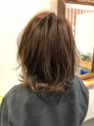 ミディアム パーマ 髪質改善 十河　勇作のヘアスタイル