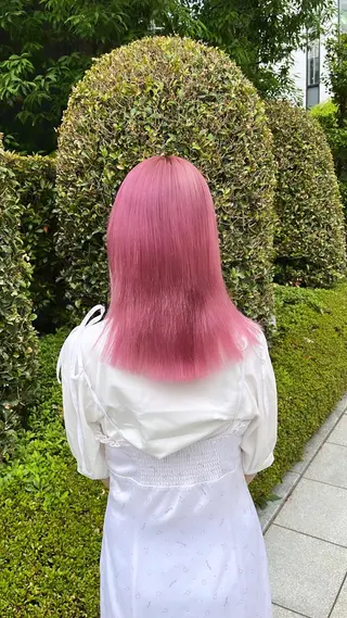 ミディアム カラー ヘアアレンジ 🩶【推しハイトーン 】yuzu🩶のヘアスタイル