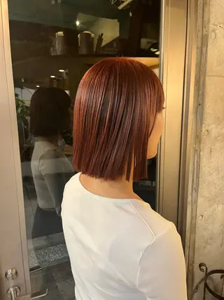 ショート カラー 🌱ぱっつとボブカ ット🌱/Ryotaのヘアスタイル