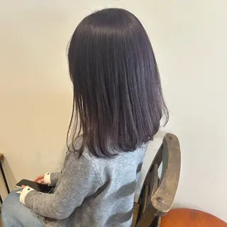セミロング カラー otoha✳︎ くすみカラーのヘアスタイル