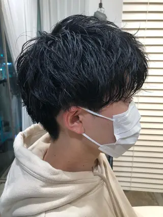 ショート カラー パーマ メンズ メンズサロン💈 吉岡陽【中野】のヘアスタイル