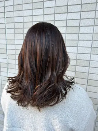 セミロング カラー 大人かわいい💎ツヤ ✧亜美︎✧我孫子のヘアスタイル