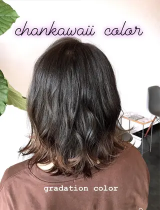 ミディアム カラー シェアサロンR所属・川合 勇気のヘアスタイル