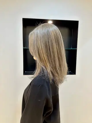 ミディアム カラー TAYA大阪上本町所属・十場【髪質改善】 【ダブルカラー】のヘアスタイル