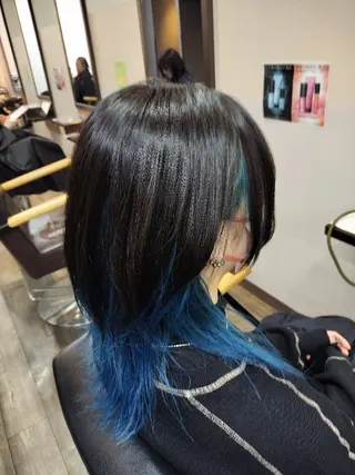 セミロング カラー lafit  中川 天のヘアスタイル
