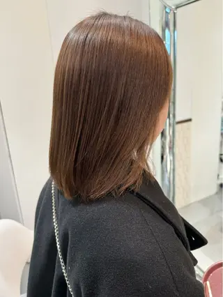 ミディアム パーマ ZENKO表参道店所属・デジタルパーマ 🌀ボブ　萩原　龍のヘアスタイル