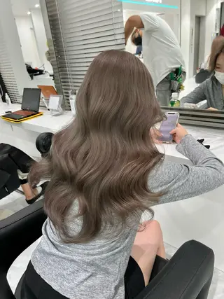 ロング まつパ/ケア ブリーチ/sEnAのヘアスタイル