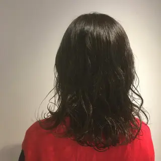 セミロング カラー しのはら まどかのヘアスタイル