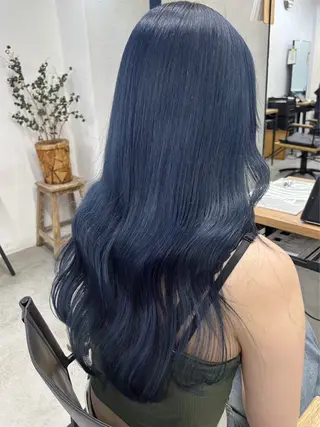 セミロング カラー ﾔﾏﾅｶ ﾘﾘｶ🫐 寒色系ｶﾗｰ🫐のヘアスタイル