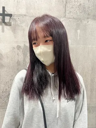 ミディアム カラー _WHITE+ 南海難波店所属・水素カラー/ 髪質改善水素/そらねのヘアスタイル