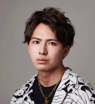 カラー パーマ メンズ 透明感カラー 板橋　島村美咲のヘアスタイル