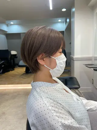ショート カラー 山下夕月 ショート🫧ボブのヘアスタイル