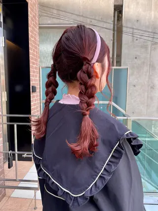 セミロング カラー 韓国レイヤー/髪質 改善/縮毛🤍吉田のヘアスタイル