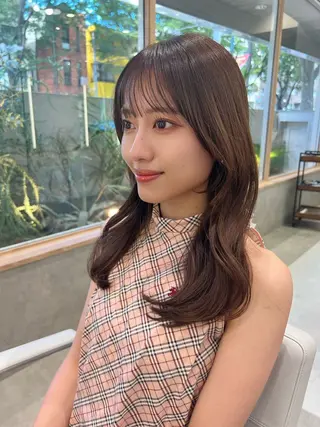 セミロング 顔周り🇰🇷韓国 レイヤー/いづみ💞のヘアスタイル