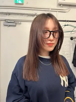 ミディアム カラー パーマ ✴︎UNU ✴︎モエカのヘアスタイル